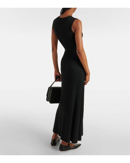 Gabriela Hearst Black Meier Wool And Cashmere Maxi Dress