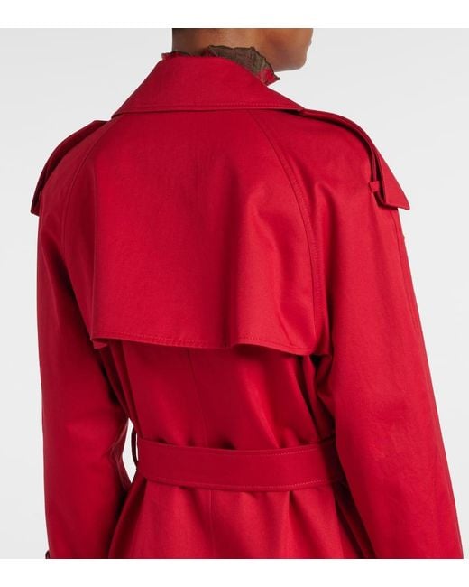 Gabardina Castleford De Algodon Burberry de color Red