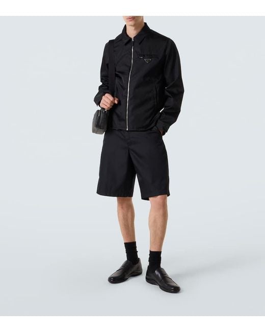 Prada Black Toblach Leather Loafers for men