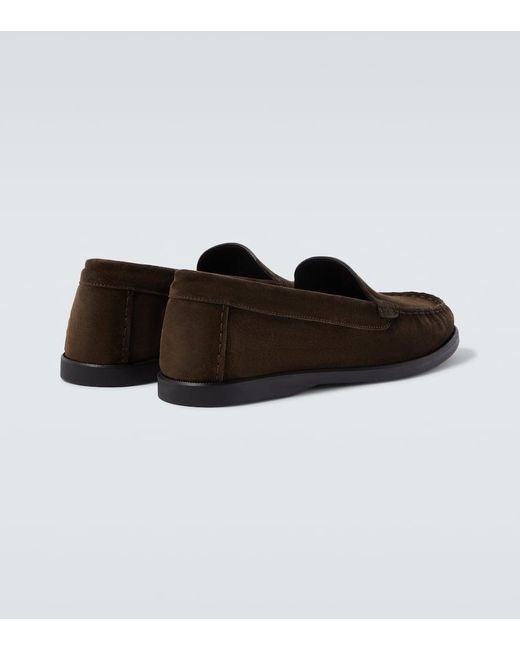Saman Amel Loafers City Aus Veloursleder in Black für Herren
