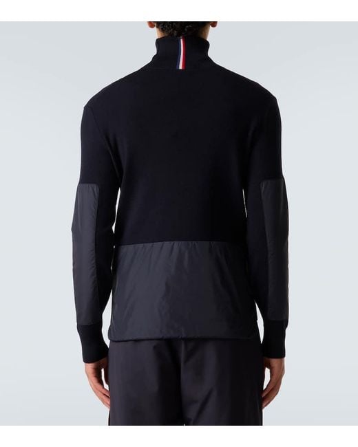 Moncler Blue Apres Ski Wool-Blend Ski Top for men