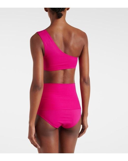 Eres Pink Symbole One-Shoulder Bikini Top