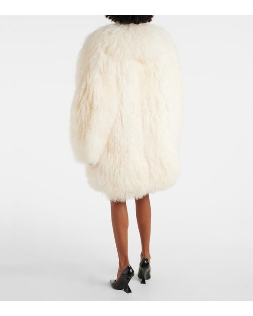 The Attico Natural Shearling Coat