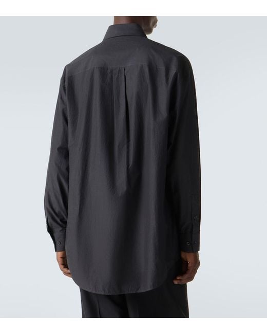 Lemaire Blue Cotton Crepe Shirt for men
