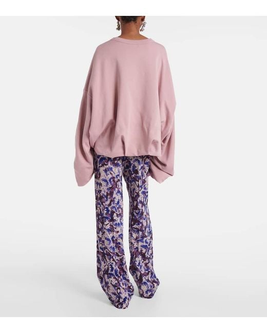 Dries Van Noten Pink Sweatshirt Aus Baumwolle