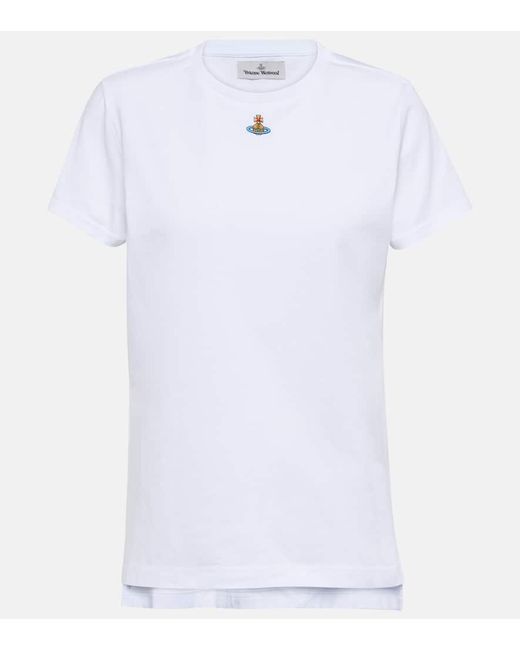 T-shirt Orb Peru in cotone di Vivienne Westwood in White