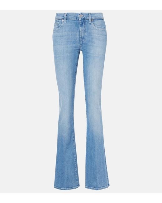 For All Mankind Mid-Rise Flared Jeans in Blue Lyst UK