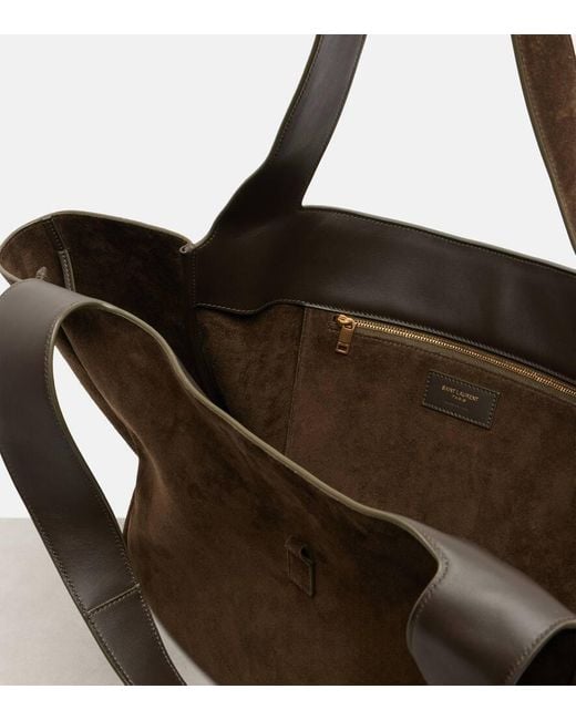 Saint Laurent Brown Le 5 A 7 Bea Suede Tote Bag
