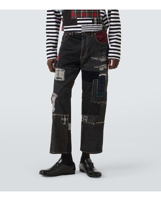 X Levi's Jeans Anchos Con Patchwork Junya Watanabe de hombre de color Black