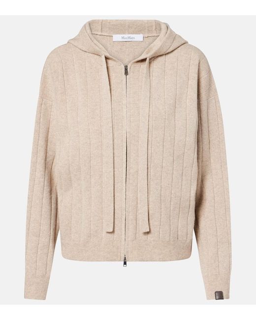 Sweat-Shirt A Capuche Rubiera En Cachemire Max Mara en coloris Natural