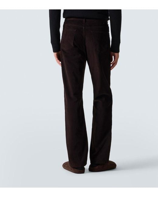 The Row Black Fred Cotton Corduroy Slim Pants for men