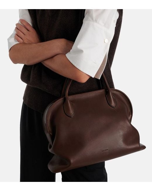 The Row Brown Tote Bag Agnes Aus Leder