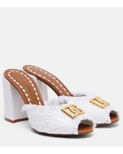 Dolce & Gabbana Brown Dg Mules