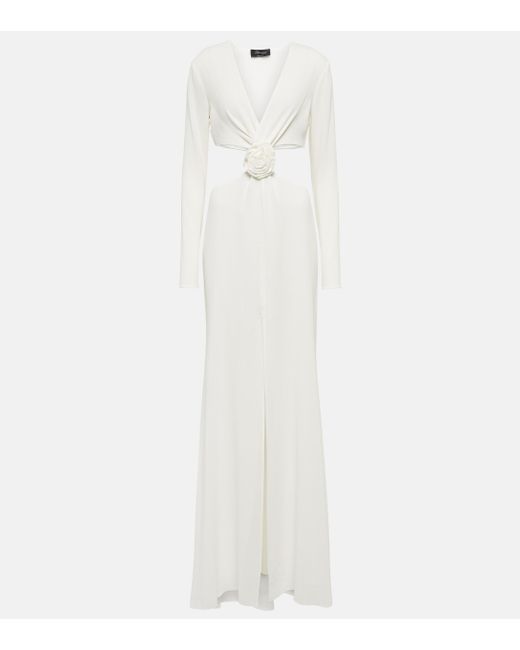 Robe longue a ornements Blumarine en coloris Blanc | Lyst