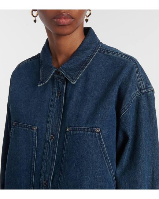 Isabel Marant Blue Okely Denim Overshirt