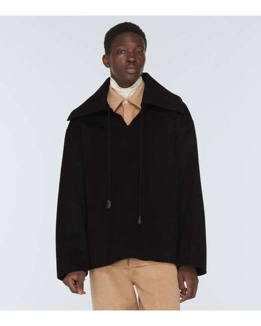 Chaqueta Zevi De Lana Y Seda Nanushka de hombre de color Black