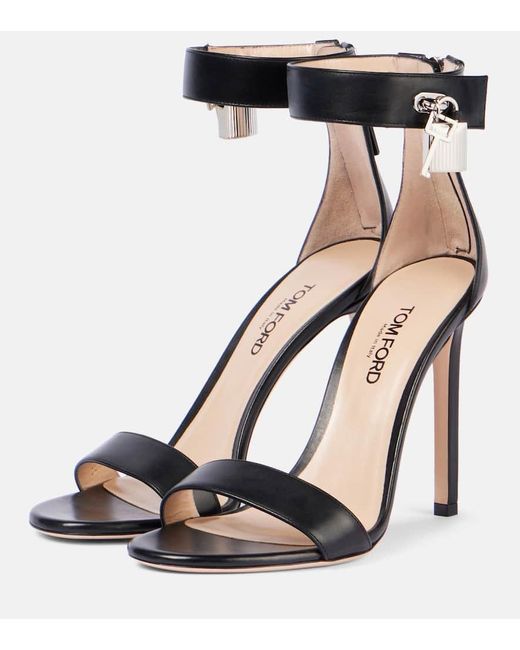 Tom Ford Black Sandalen Padlock 105 Aus Leder