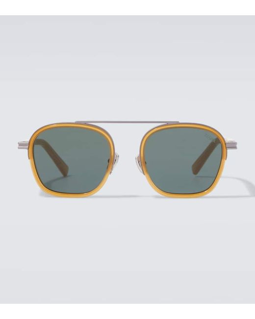 Gafas De Sol Redondas Zegna de hombre de color Brown