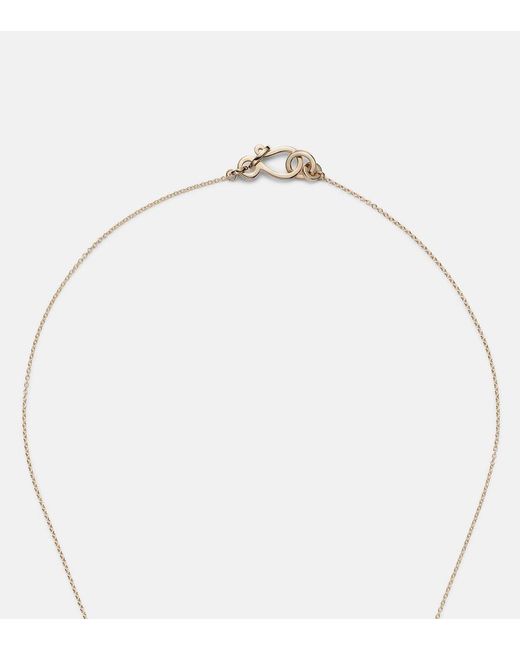 Sophie Bille Brahe White Perle Poire Simple 14Kt Necklace With Freshwater Pearls