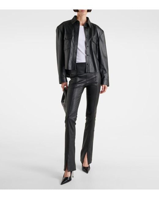 Stouls Gray Vegas Strip Skinny Leather Pants