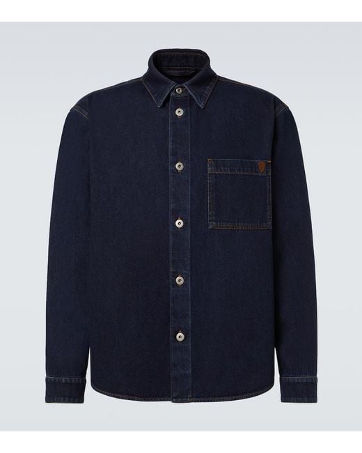 Burberry Blue Denim Shirt for men