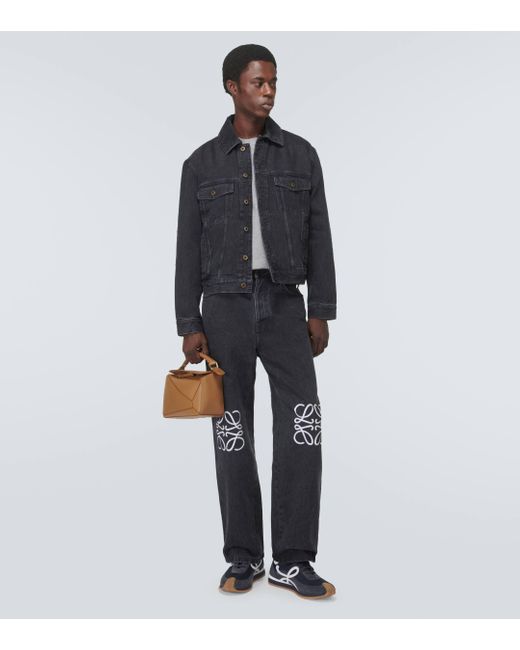 Veste Anagram en jean Loewe pour homme en coloris Black