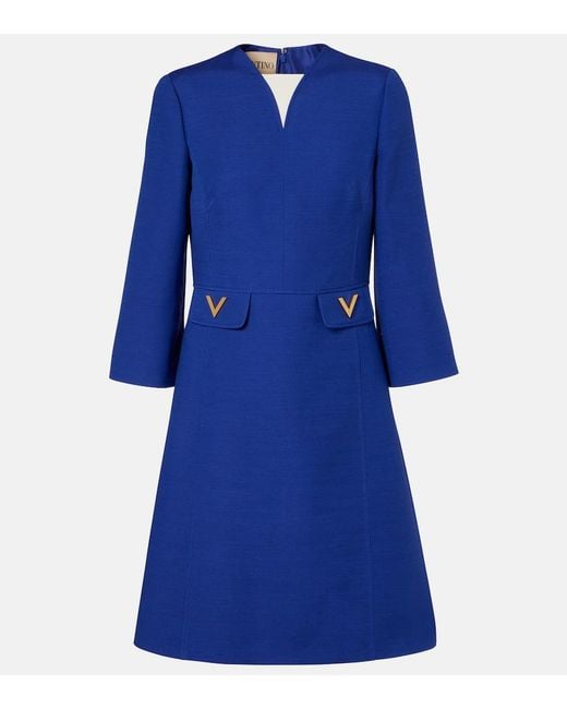 Valentino Blue Crepe Couture Minidress