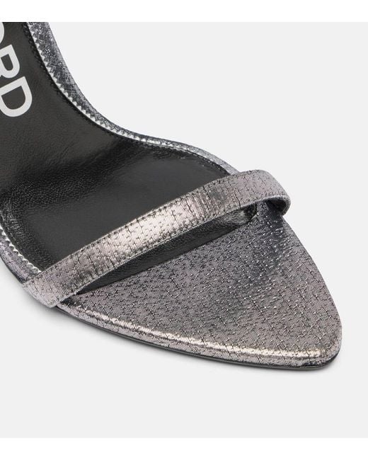 Tom Ford Padlock 85 Metallic Sandals