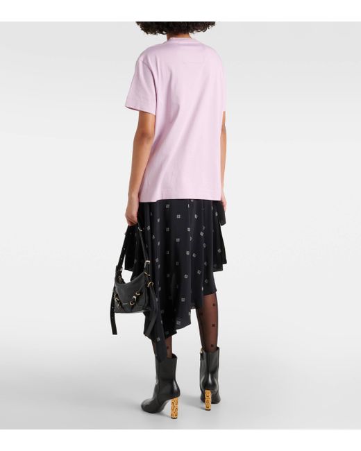 Givenchy Pink 4g Printed Cotton Jersey T-shirt