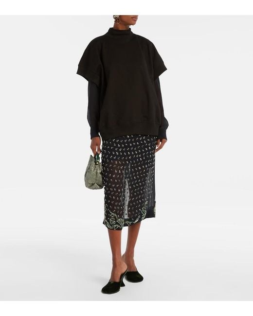 Dries Van Noten Black Cotton Sweatshirt