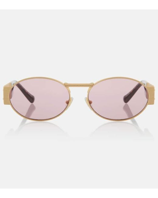 Versace Pink Ovale Sonnenbrille Medusa Deco