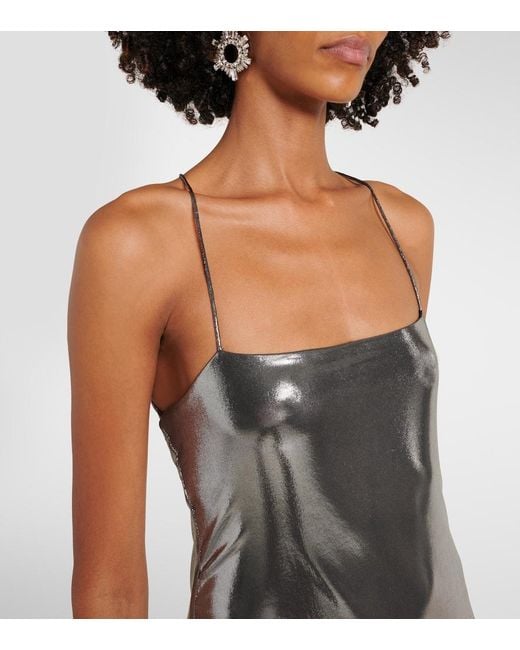 The Sei Gray Metallic Jersey Gown