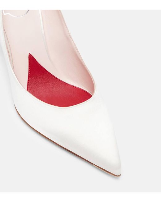 Roger Vivier Pink Jewel 85 Embellished Satin Pumps