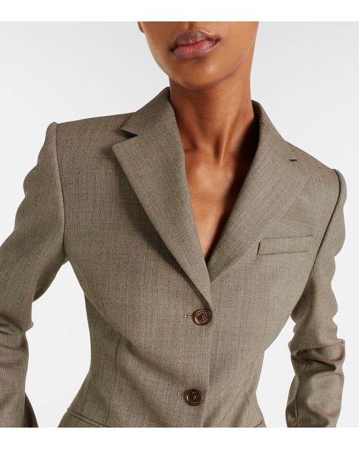 McQueen Green Cropped Blazer