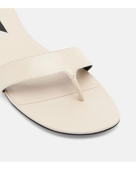 Christen Natural Helix Leather Thong Sandals
