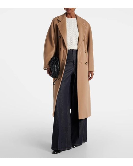 Max Mara Blue High-Rise Wide-Leg Jeans Carmine