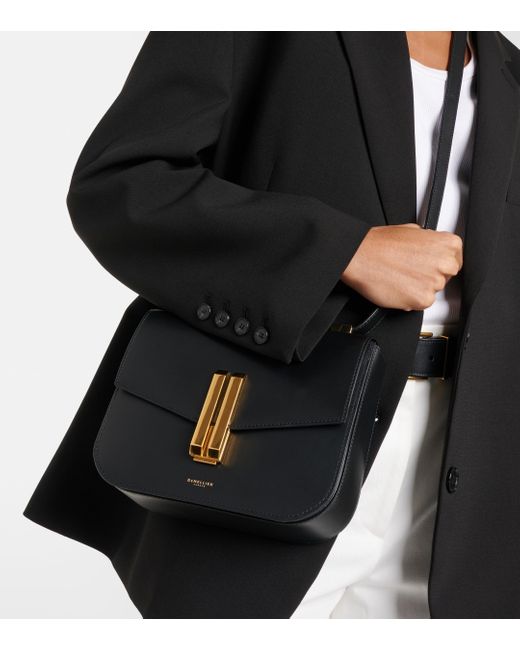 DeMellier London Black Vancouver Leather Shoulder Bag