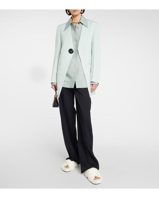 Jil Sander Natural Shearling Sandals