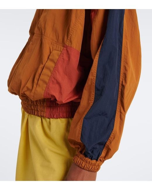 Saint Laurent Orange Cassandre Technical Faille Jacket