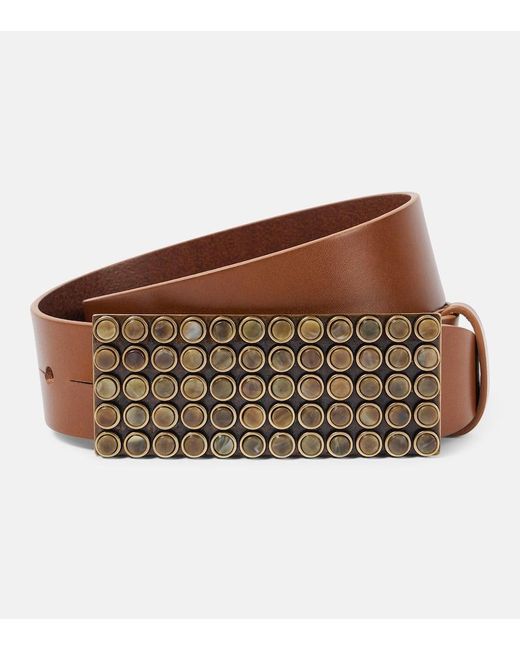 Isabel Marant Brown Verzierter Guertel Vanesia Aus Leder