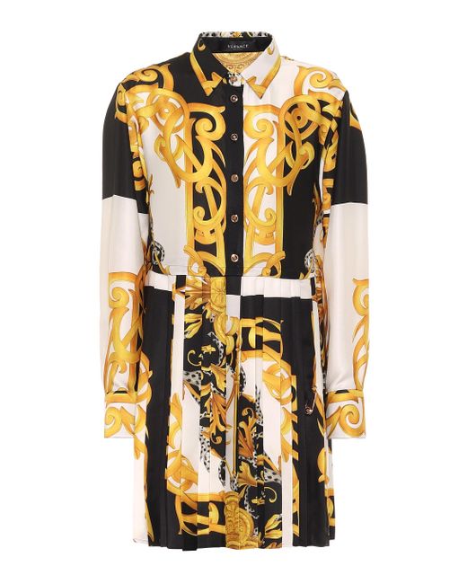 versace barocco acanthus print silk shirt