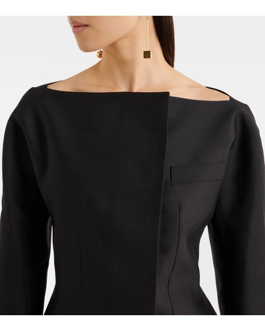 Jacquemus Black La Veste Spalla Wool And Silk Jacket