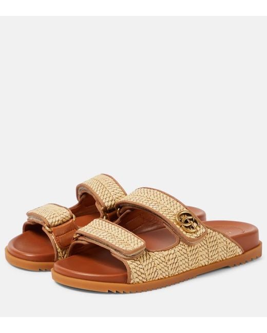 Gucci Brown Sandal With Double G