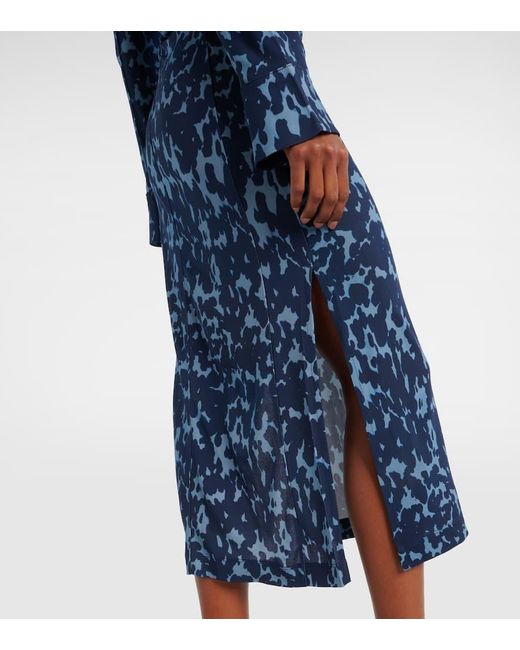 Altuzarra Blue Bedrucktes Hemdblusenkleid Claudia Aus Jersey