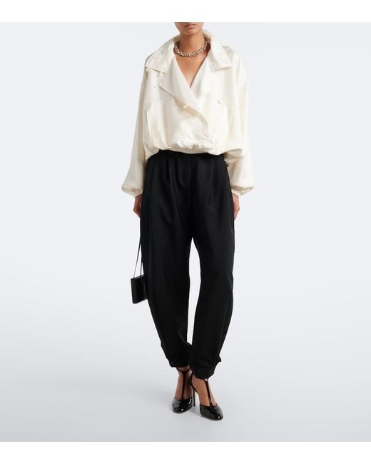Rohe Black Wool And Mohair Balloon Pants