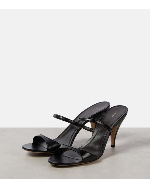 The Row Black Sandalen Vika Knot 80 Aus Leder