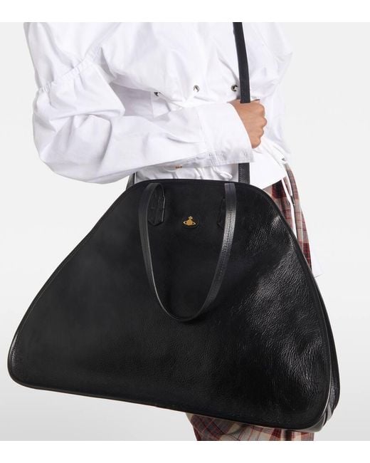Vivienne Westwood Yasmina Large Leather Shoulder Bag in