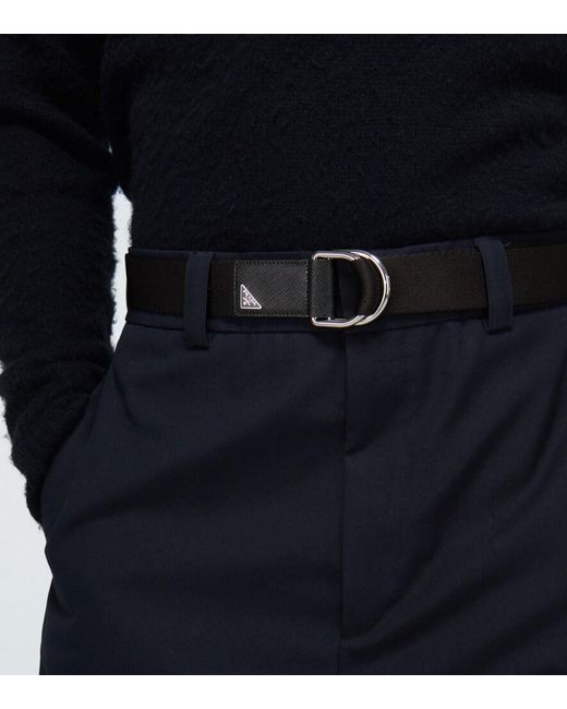 Prada Black Re-Nylon Belt for men
