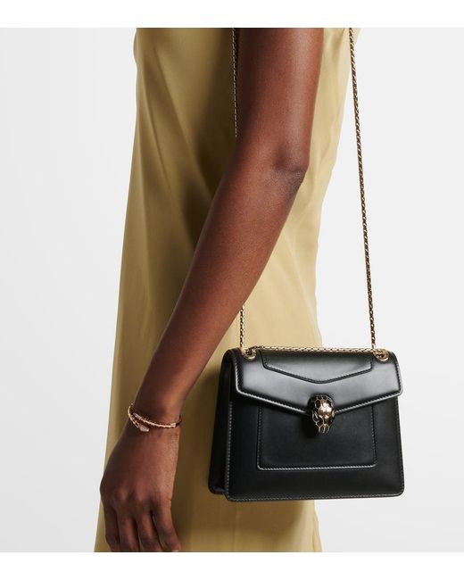 Borsa A Spalla Serpenti Forever Day-To-Night Small di BVLGARI in Black