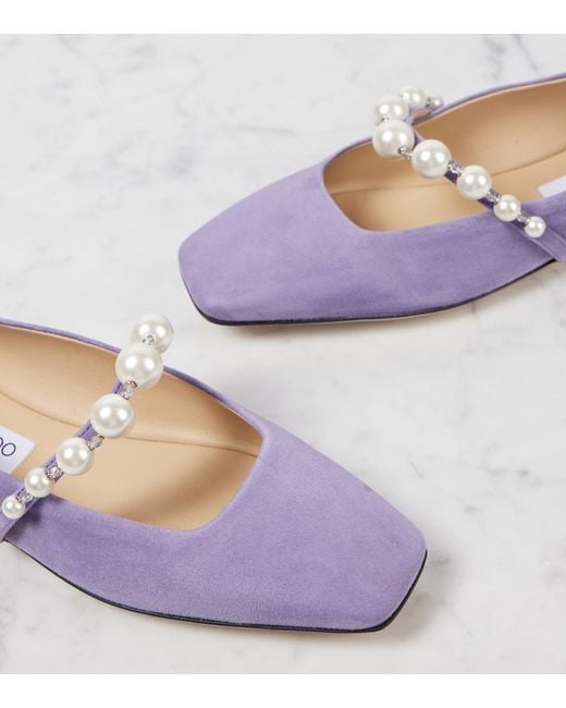 Jimmy Choo Purple Ade Suede Flat